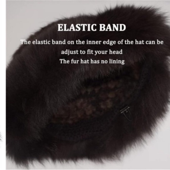 Mink Hat Real Fur Hat Knit Furry Womens Brown main image 4